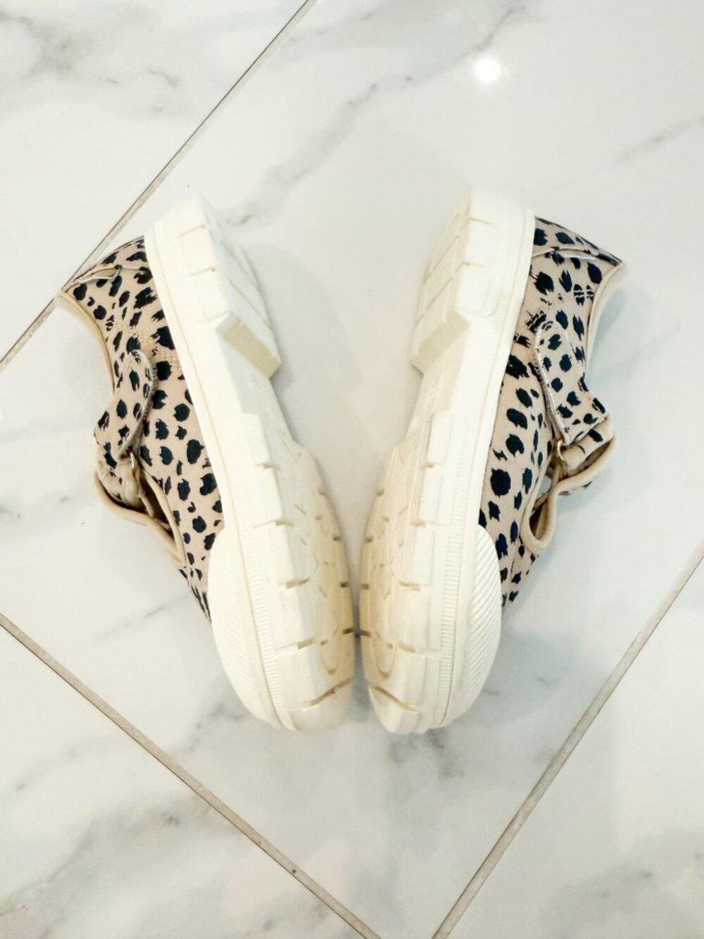 Wonder Nation Toddler Girls Mary Jane Chunky Strap Casual Shoes Animal Print 11 - Picture 7 of 10